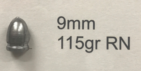 Picture of JOSYD BULLETS 9MM-115GR LEAD R/NOSE 500s