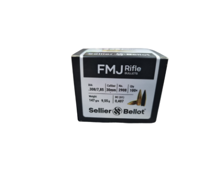 Picture of SELLIER & BELLOT 30-147gr FMJ BULLETS(100)